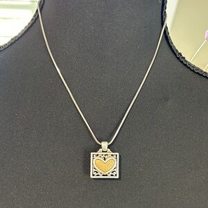 Brighton Silver and Gold Heart Necklace
